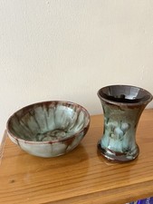 Ewenny Pottery Vase And Bowl