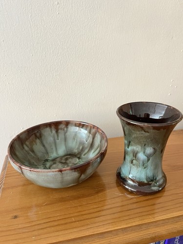 Ewenny pottery vase and - vase, bowl