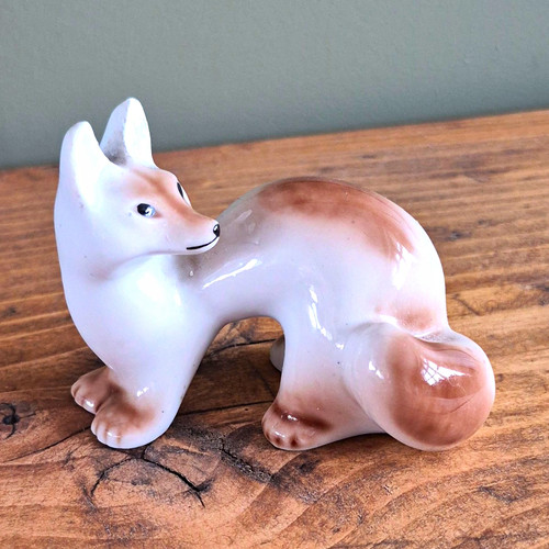 Ussr porcelain fox figurine - ussr,