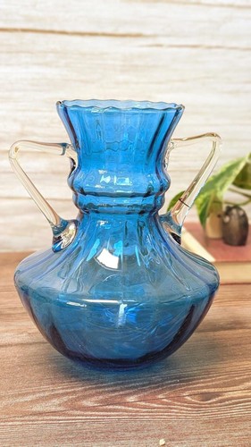 Vintage cobalt blue art glass - blue,