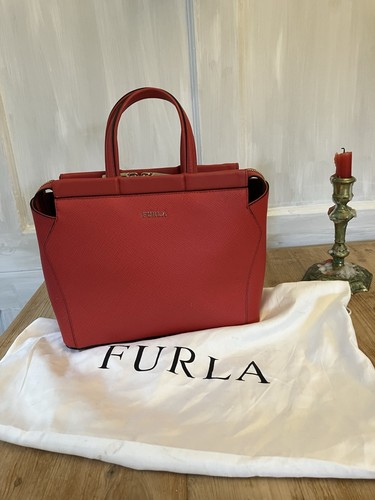 Furla leather bag red top - leather,