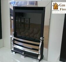 REPLACEMENT DUET GAS FIRE CHROME CAST IRON 16" FRET 3 PIECE MAGNETIC TRIM