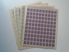 Germany: SG314 75T DM purple & SG324 100M DM grey. 10 x sheets of 100 stamps.