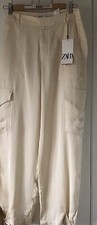 Zara Cream Silky Loose Flare