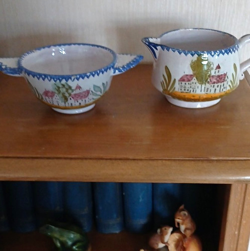 2pc glossy ceramic jug - 2pc,