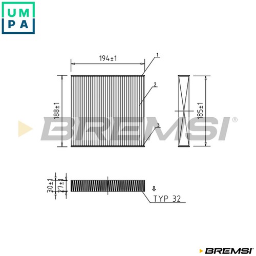 Filter cabin air - filter,