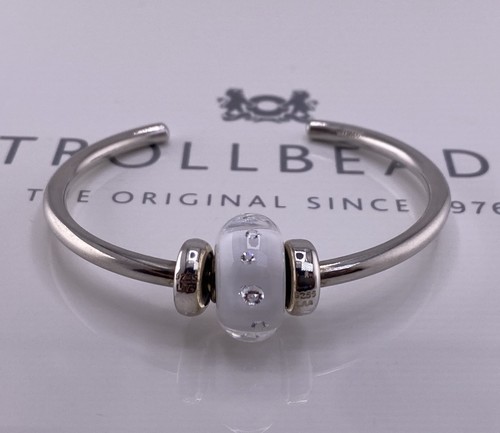 Trollbeads white diamond - white, glass