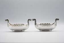 Antique Silver Viking Boat