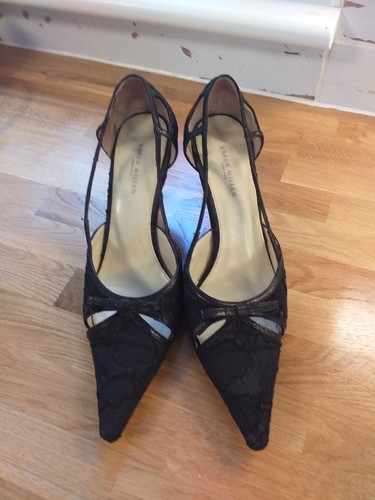 Karen millen black lace court - black,