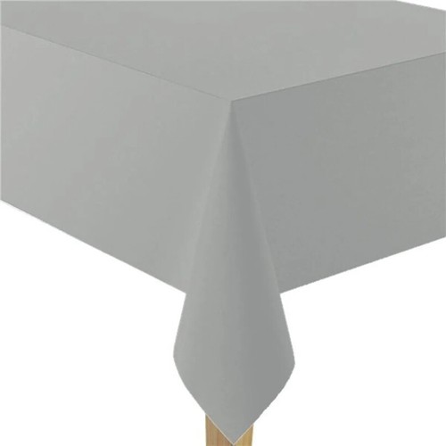 Silver paper table cover - silver,