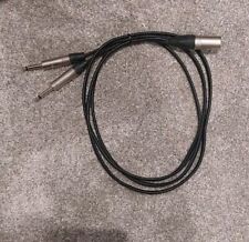 Neutrik Male XLR Split into X Y Mono Jacks Cable. Sommer Splitter Lead 2m