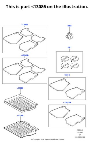 Land rover floor mats kit - floor,