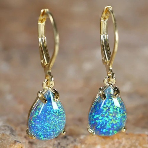 9ct gold opal white fire - 9ct,
