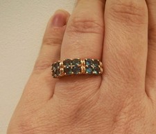 9ct Yellow Gold Alexandrite? Tsavorite ? Ring 2.97grams