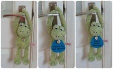 Cute Plush Frog "Do Not Disturb - Knock Before Entering" Door Hanger By Nici