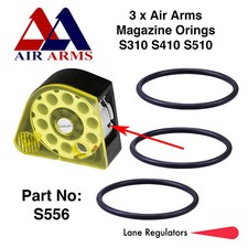 3x Air Arms Magazine O Ring Seals Part Number: S556  s310 s410 s510  .177 & .22