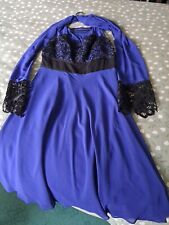 Ladies Berkertex Blue 2 Piece Dress Size 14