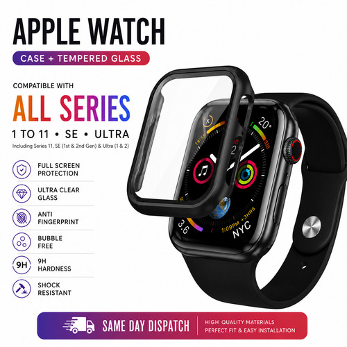 Apple watch case tempered - watch,