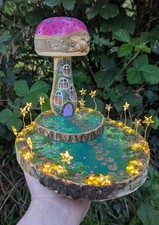 Light Up Wooden Fairy Mushroom