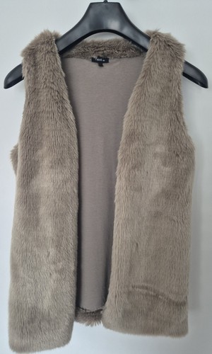 Next faux fur gilet taupe - next,
