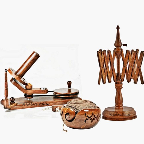 Wooden yarn winder - wooden, umbrella