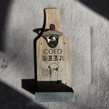 Wall Mounted Wooden Bottle