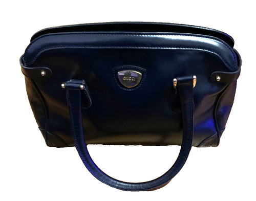Vintage gucci navy leather - navy,