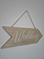 Wedding Arrow Sign Wooden
