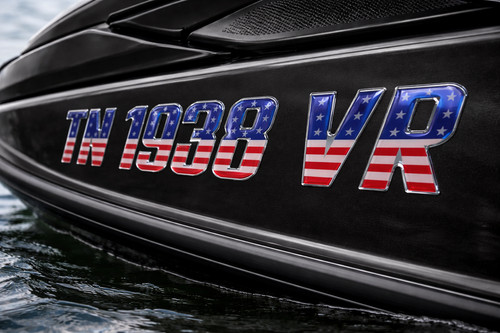 Usa flag boat and - and, ski