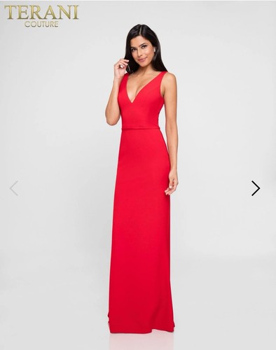 Terani couture red dress - red, size