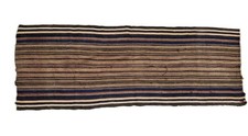 An Antique Turkish Striped Hand Woven Rug or Wall Hanging