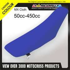 mx seat cover MX cloth Blue Textured CR RM YZ KX KTM Husky Fantic TM etc