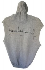 Pierre Balmain Sleveless Hoodie Sweatshirt Light Grey M Immaculate Condition
