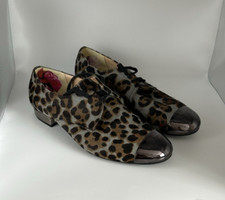 Ted Baker Kape 2 Women's Animal Print Lace Up Flat Shoes Ladies Size UK 6 EU 39