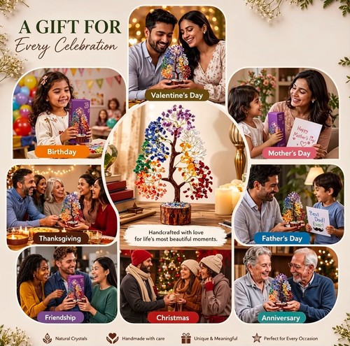 Chakra crystal tree life - tree, of
