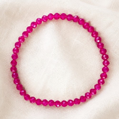 Natural ruby bracelet 4mm - natural,