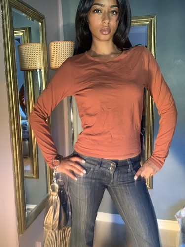 Brown hollister longsleeve top - brown,