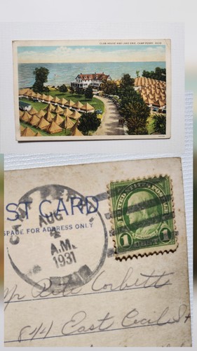 Vintage postcard club house - postcard,