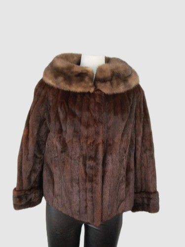 Women ermine mink fur coat - women's, &