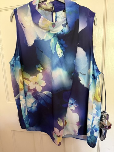 Ladies blue sleeveless unusual - blue,
