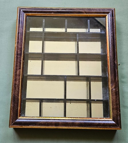 Wood glazed display case - , with