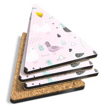 Triangle mdf coaster pigeon - triangle,