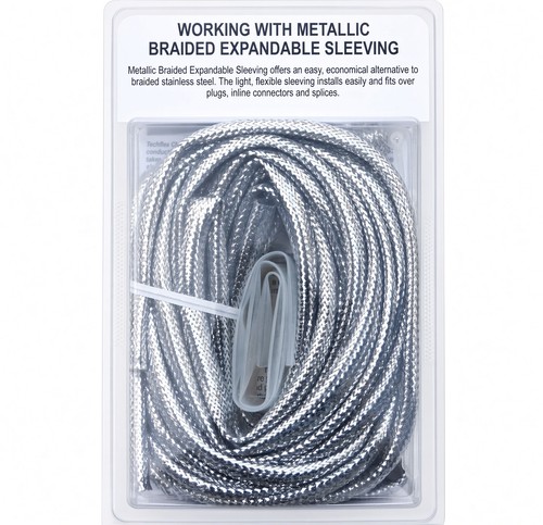 Chrome braided cable brake - chrome,