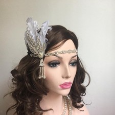 Retro Ladies Headband Feather