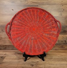 Red Rustic Wicker Circle