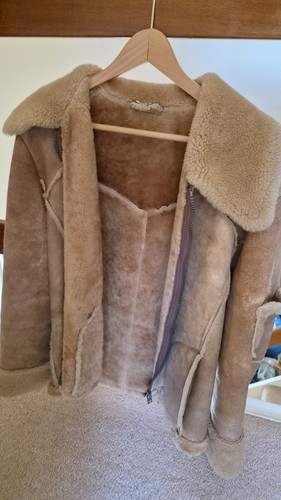 Beige shearling aviator - ,