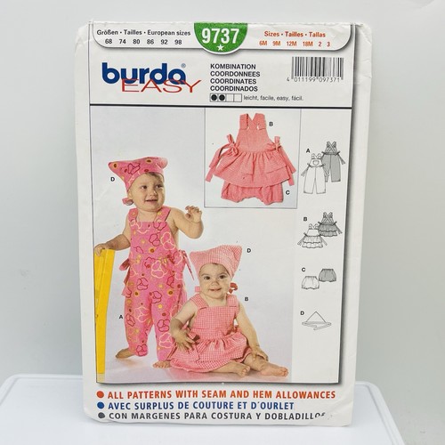 Burda easy 9737 - 9737, dungarees