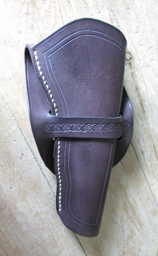New dark brown genuine leather