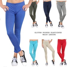 Ladies Viscose Glitter Print