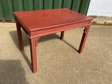 Vintage red painted coffee table oriental red